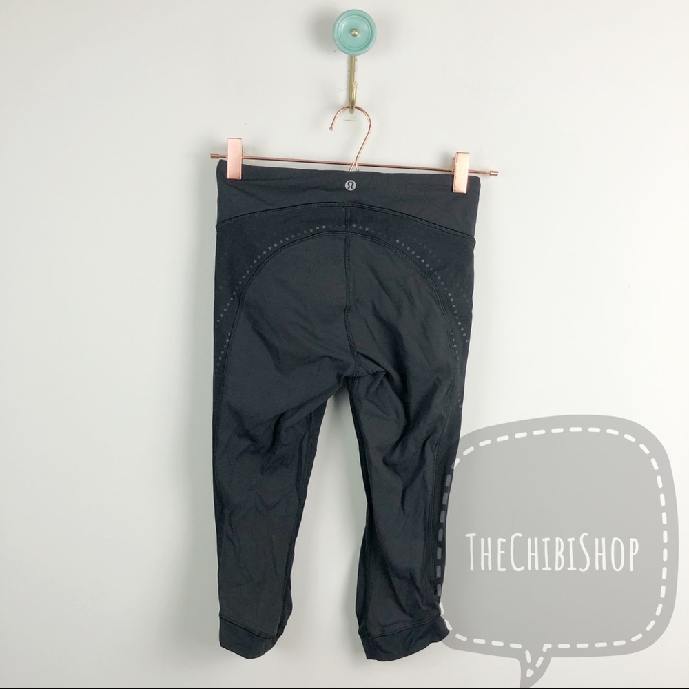 lululemon stop at nothing crop leggings sz dot 4